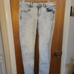 American Eagle Outfitters, Super Stretch, Light Wash Denim Jeans Jegging, Size 6